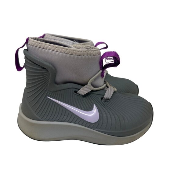 Nike Kids Gray & Purple Toddler Binzie Boot  Size 7C - Picture 1 of 14